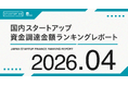 【STARTUP DB】調査結果　スタートアップ資金調達金額ランキング（2026年4月）
