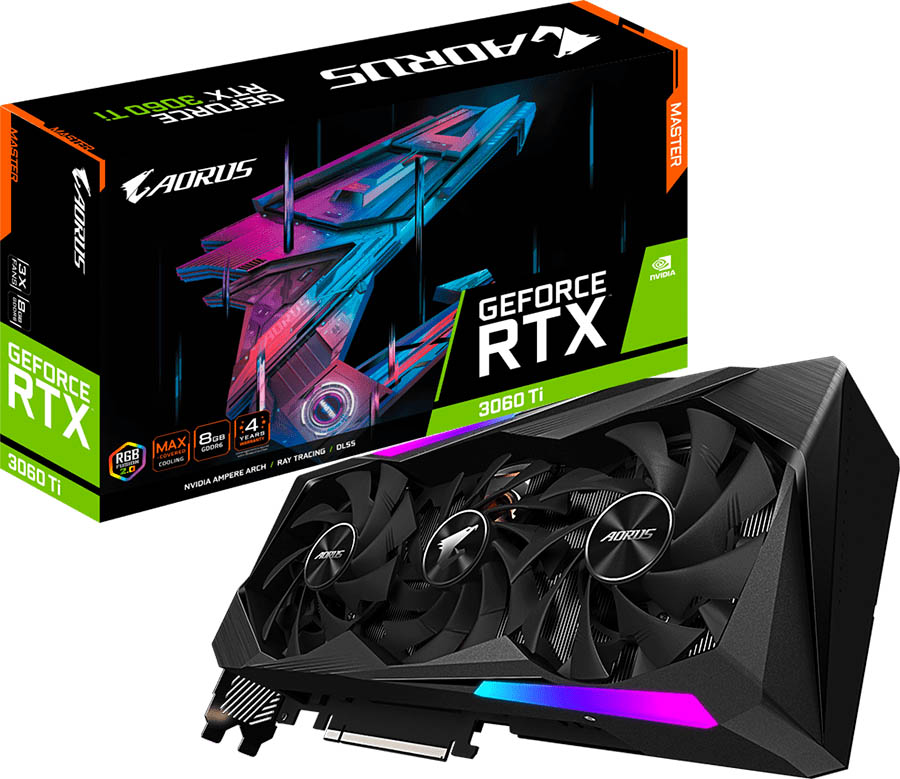 GIGABYTE製 NVIDIA GeForce RTX 3060 Ti 搭載のグラフィックボード