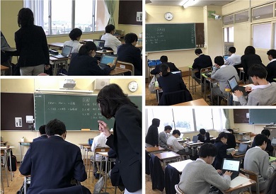長野県坂城高等学校における「すらら」授業の様子