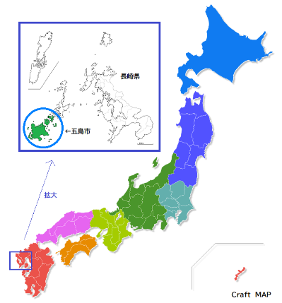 五島市の位置図