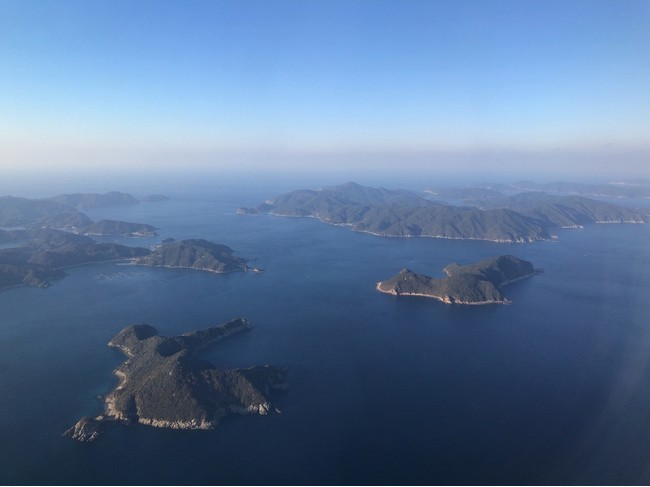 上空から見た五島市（一部）
