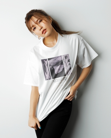 内祝い】 LAVANDA 宇野実彩子 受注会 限定 Tシャツ レディース グレー 