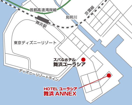 HOTELユーラシア舞浜ANNEX地図