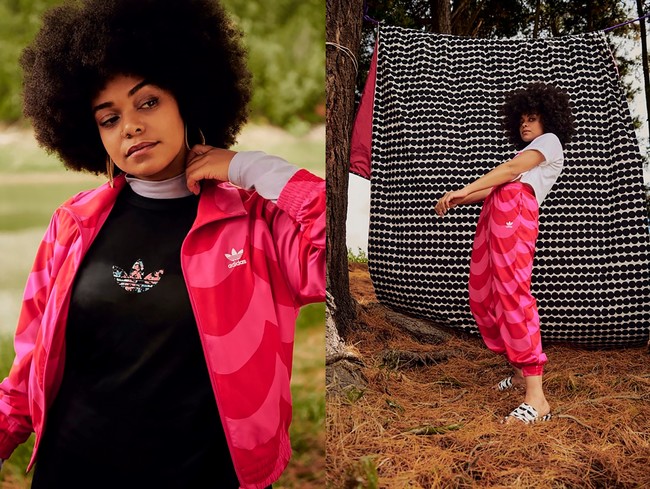 ベージュ adidas marimekko パーカー Lサイズの通販 by mado's shop