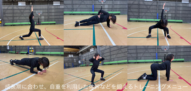 「Loop Training System for部活」基礎トレーニングメニュー一例 (C)TOPPAN Inc.