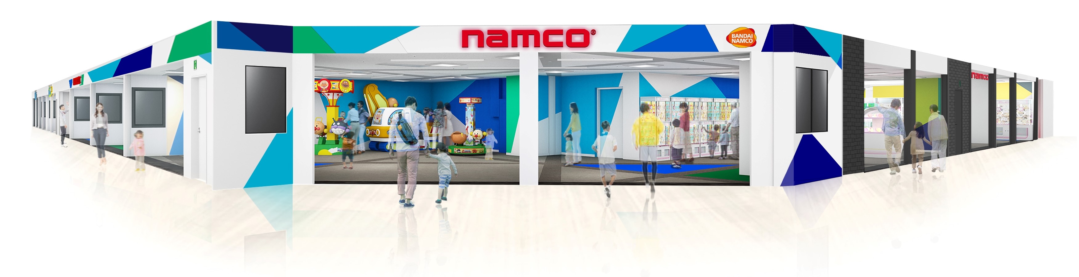 クレーンゲーム機やお子さま向けゲームが充実したアミューズメント施設 Namco Coaska Bayside Stores ナムコ コースカ ベイサイド ストアーズ 店 6月5日グランドオープン バンダイナムコアミューズメントのプレスリリース