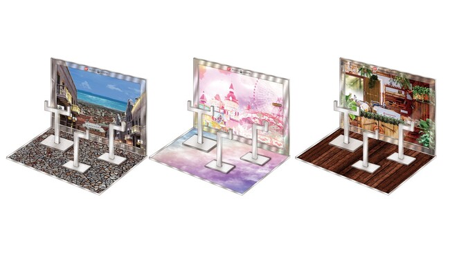 ▲おうちでガシャ撮り(全1種) ※付属背景(全3種) ▲おうちでガシャ撮り(全1種) ※付属背景(全3種)