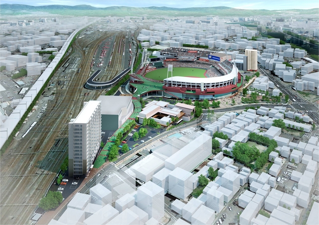 マツダスタジアム」に隣接する大規模複合開発「広島ボールパークタウン
