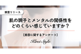 肌の調子がメンタルに影響する?意外にも20代では「まったく左右されない」人多数!その理由とは