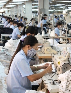 ベトナムの縫製工場