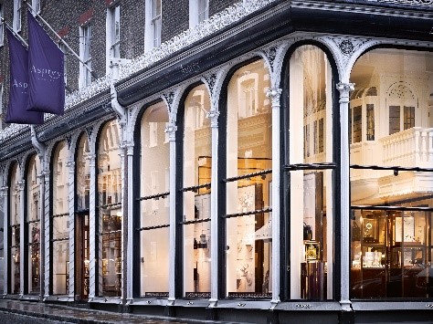 ロンドンのニューボンドストリートにあるAspreyロンドン旗艦店