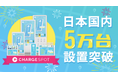 「ChargeSPOT」の国内設置台数5万台を突破