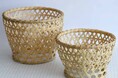 120年に一度の開花で枯れた希少なスズ竹細工「スズ竹茶椀籠/野菜籠」完成