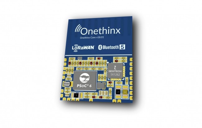 Cypress PsoC 6およびSemtech社LoRaWANデバイス搭載の Onethinxモジュール