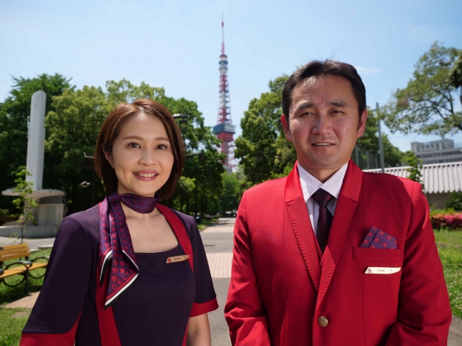 東京での撮影風景（空港地上職員の制服）