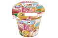 2種類の桃を贅沢に味わえる期間限定商品! 白桃と黄桃のWピーチの味わいと食感が楽しめる! 『Dole®ピーチミックス&ヨーグルト』