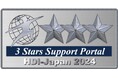 HDI格付けベンチマークの損害保険業界「Web サポート」および「問合せ窓口」で最高評価『三つ星』を3年連続で獲得