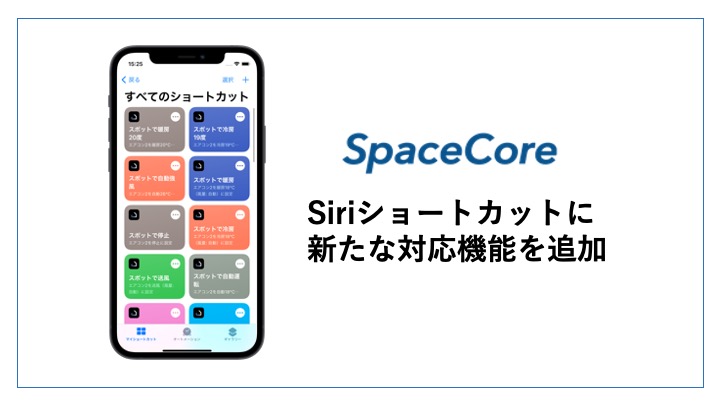 Hey Siri でカーテンやエアコンが動く Spacecore Siriショートカットに新たな対応を追加 株式会社アクセルラボのプレスリリース