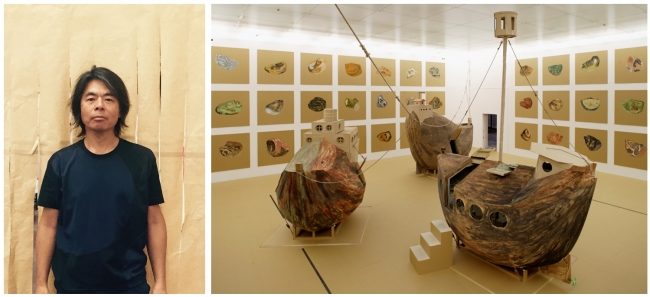 日比野克彦　「種は船」2007年「ホーム→アンド←アウェー」方式 金沢21世紀美術館