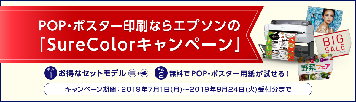 水性顔料大判インクジェットプリンターpop ポスター印刷ならエプソンの Surecolorキャンペーン 開始 エプソン販売株式会社のプレスリリース