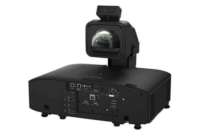 『EB-PU2010B』にレンズ「ELPLX02S」、 外付けカメラ「ELPEC01」をセットしたイメージ
