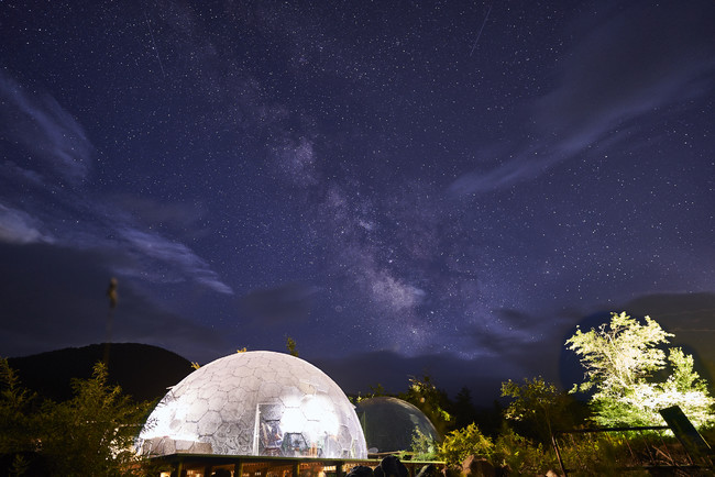 食後は、星空観賞