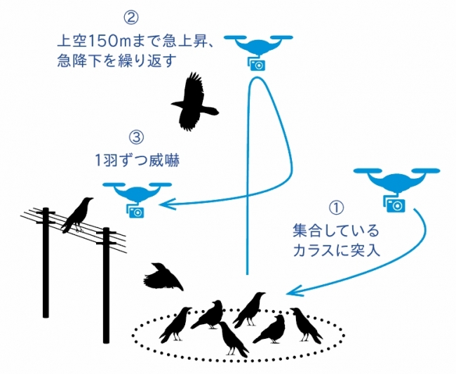 高速ドローンを活用した威嚇的制御による鳥獣被害対策（追い払い）