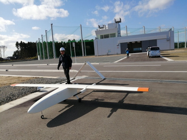 福島ロボットテストフィールドで研究開発中の長距離無人航空機