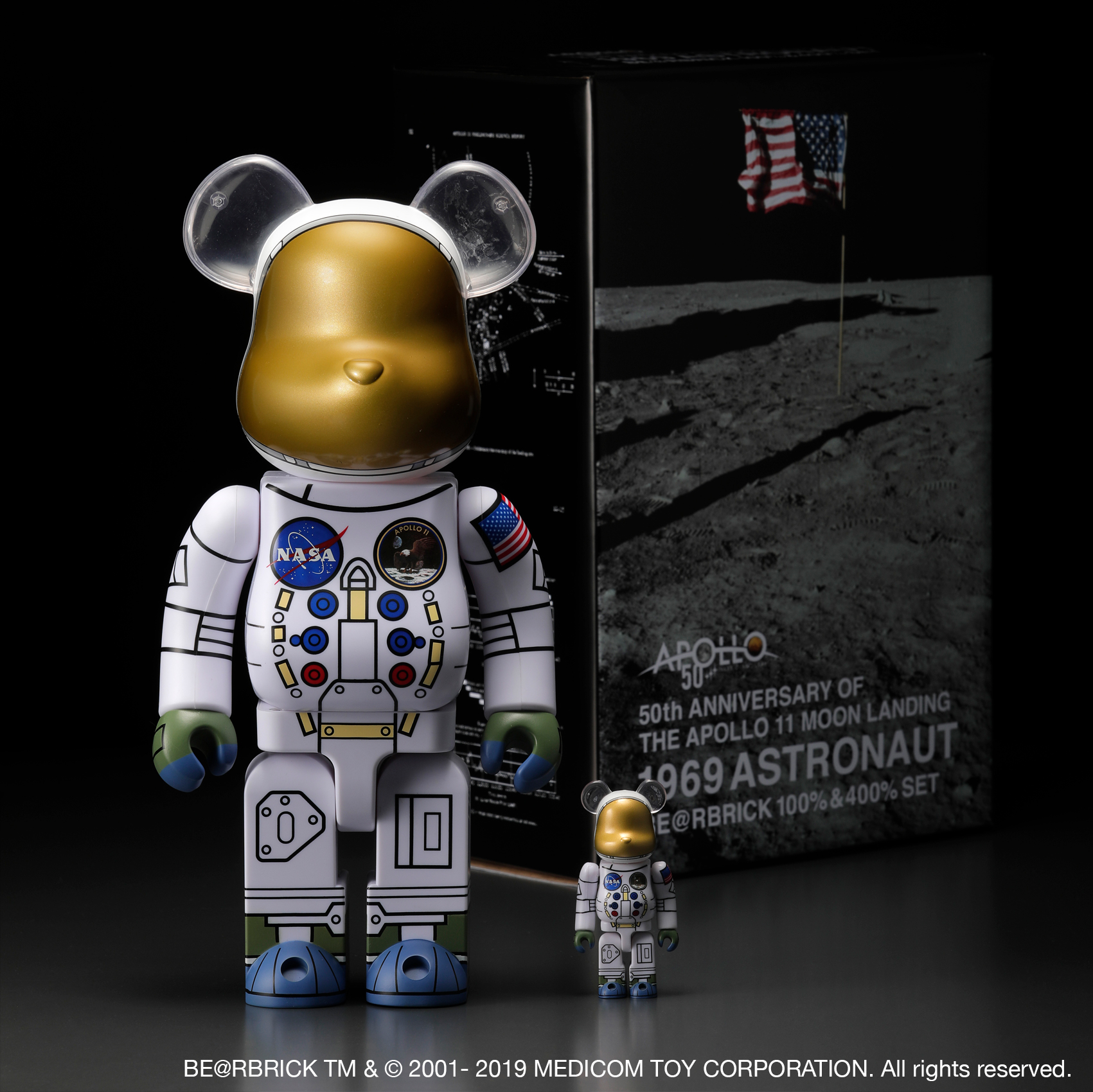 1969 ASTRONAUT BE＠RBRICK 100％ ＆ 400％ SET-levercoffee.com