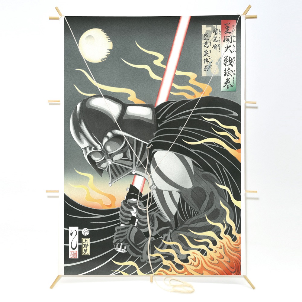 スター・ウォーズ 浮世絵 星間大戦絵巻 和凧、スタンドポスターが