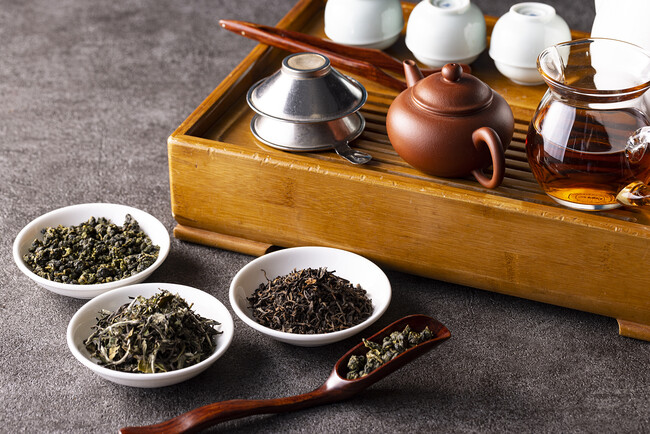 東方美人茶、武夷岩茶、花茶のポットサービス