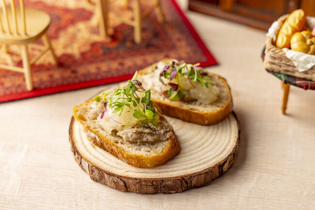 ライ麦パンのポークリエット洋梨ゼリー ライ麦パンのポークリエット洋梨ゼリー