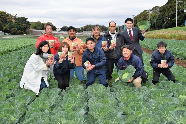 高清会 4 名、三浦市農業協同組合 3 名、石井食品（顧客サービス部、八千代工場・素材価値開発部、 顧客体験デザイン部の 3 名）※2022 年 12 月上旬に現地訪問した際の様子