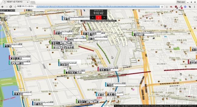 東京の鉄道・バスを可視化する4次元地図「HEAVY 4D TOKYO」が、公共交通オープンデータ協議会主催 東京公共交通オープンデータチャレンジにて準最優秀賞を受賞、2018年5月末まで一般公開！
