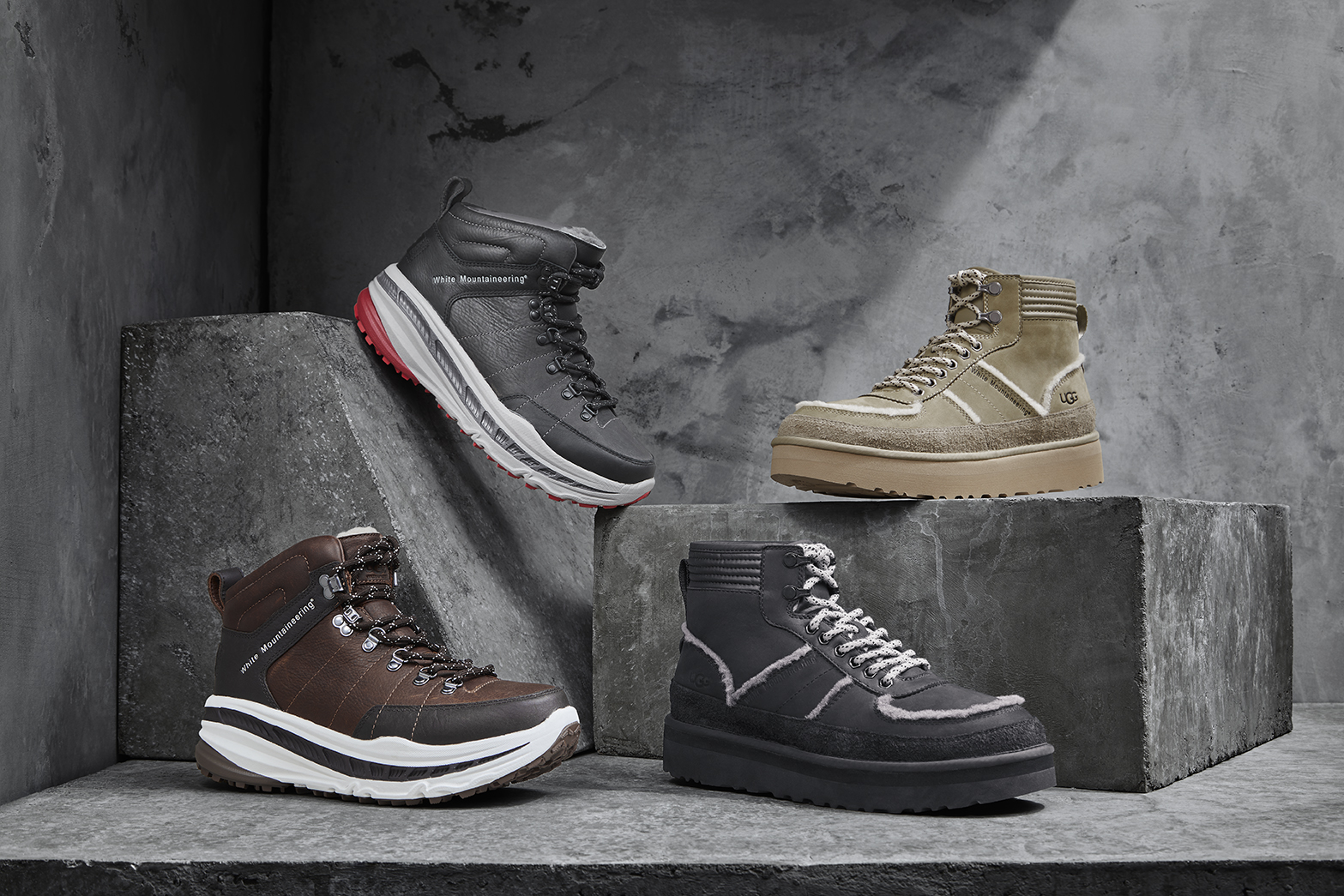 WHITE MOUNTAINEERING ホワイトマウンテニアリング ブーツ UGG アグ 1101034 RIKI LACE TALL WM リキ レース トール レースアップ ブーツ ブラウン系 US12【美品】