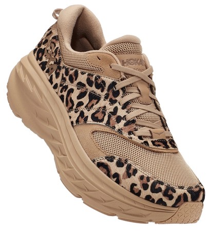 HOKA × EG BONDI L(Sand Leopard Print)