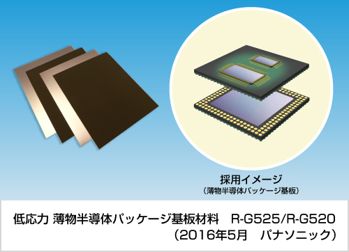 応力を低減し反りを抑制できる半導体パッケージ用基板材料を製品化 パナソニックのプレスリリース