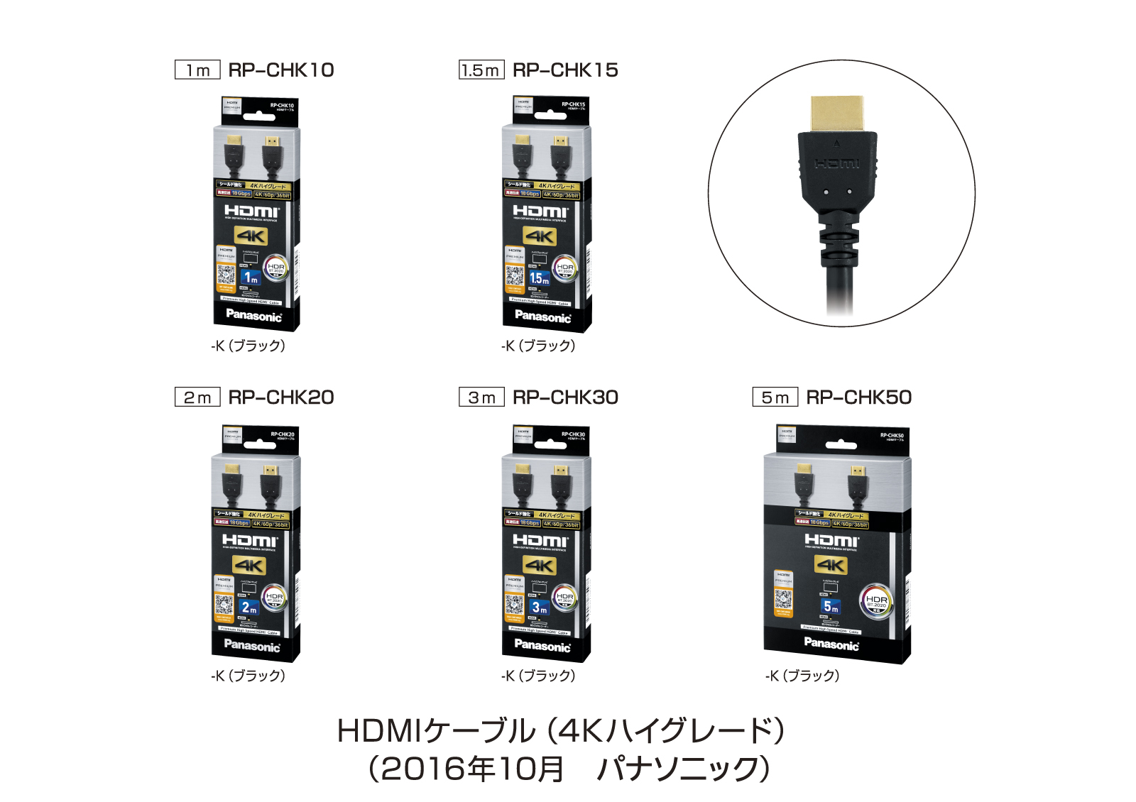 限定SALE新作】 パナソニック HDMIケーブル 5.0m (ブラック) RP-CHK50