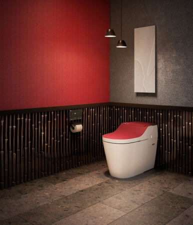 全自動おそうじトイレ「新型アラウーノ」紅殻色（空間イメージ）
