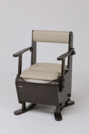 排泄介護用品 家具調ポータブルトイレ「座楽」ベーシックタイプ