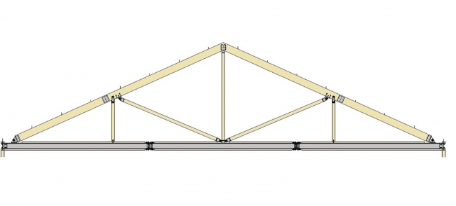 テクノストラクチャー専用のトラス系屋根フレーム構造「テクノビームトラス」