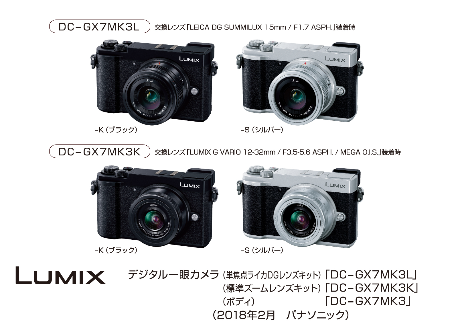 デジタルカメラ LUMIX DC-GX7MK3 発売｜パナソニックグループのプレスリリース