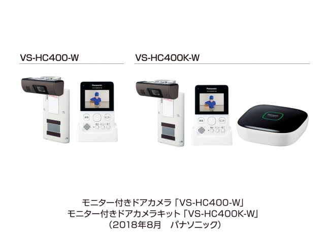モニター付きドアカメラ「VS-HC400‐W」、モニター付きドアカメラキット「VS-HC400K‐W」
