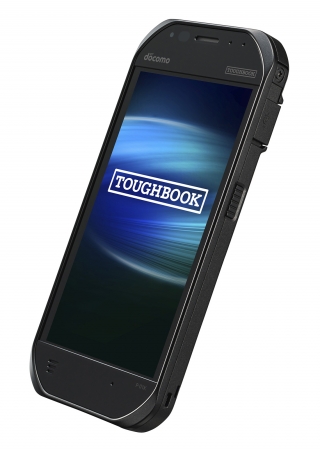 ドコモ スマートフォン TOUGHBOOK P-01K（ななめ、タフブックロゴ）
