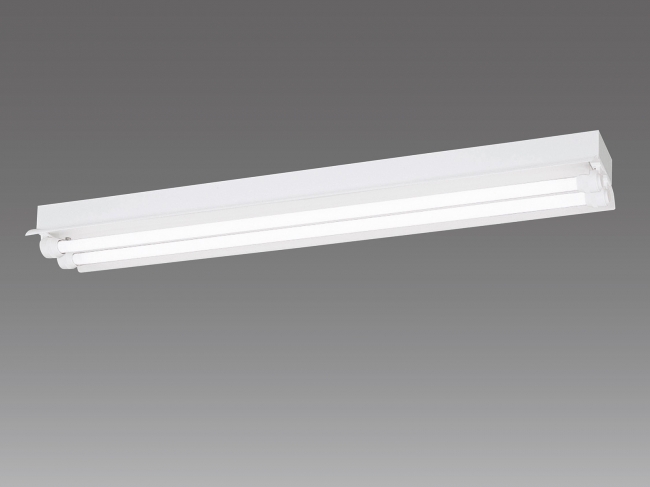 工場向け直管LEDランプ搭載ベースライト「耐オイルミスト照明器具」反射笠付型器具