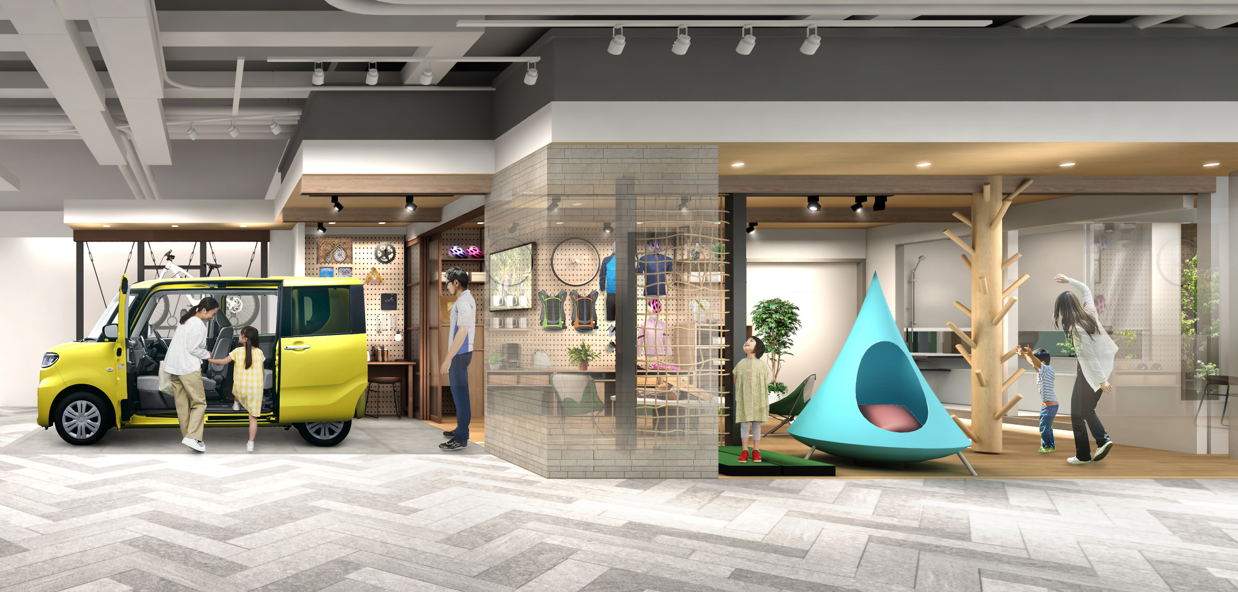パナソニックセンター大阪 住空間展示 家族の夢中を応援する家 をオープン ダイハツ とのコラボレーションで子育て家族のくらしを提案 パナソニックのプレスリリース