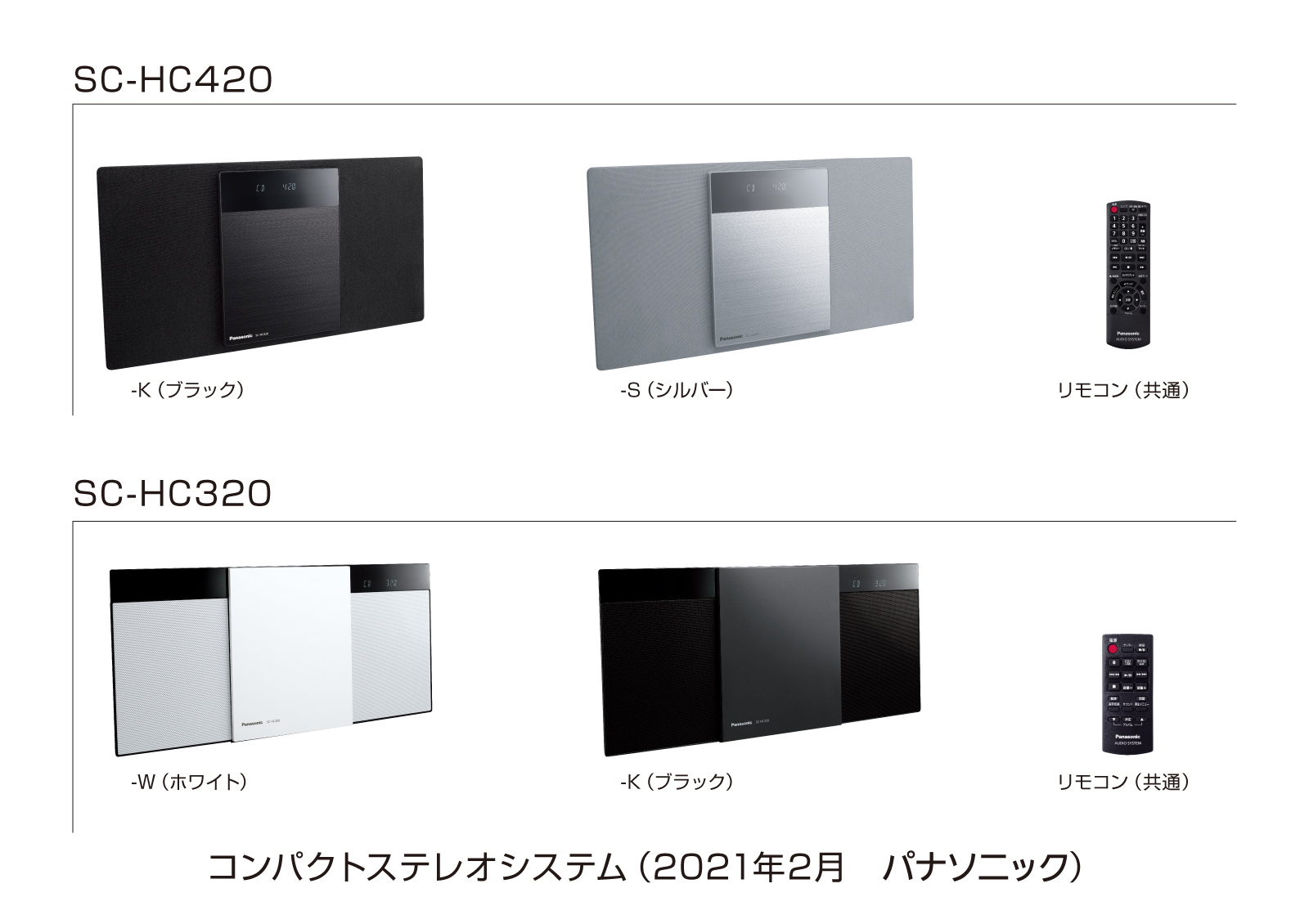 コンパクトステレオシステムSC-HC420／SC-HC320 を発売｜パナソニック