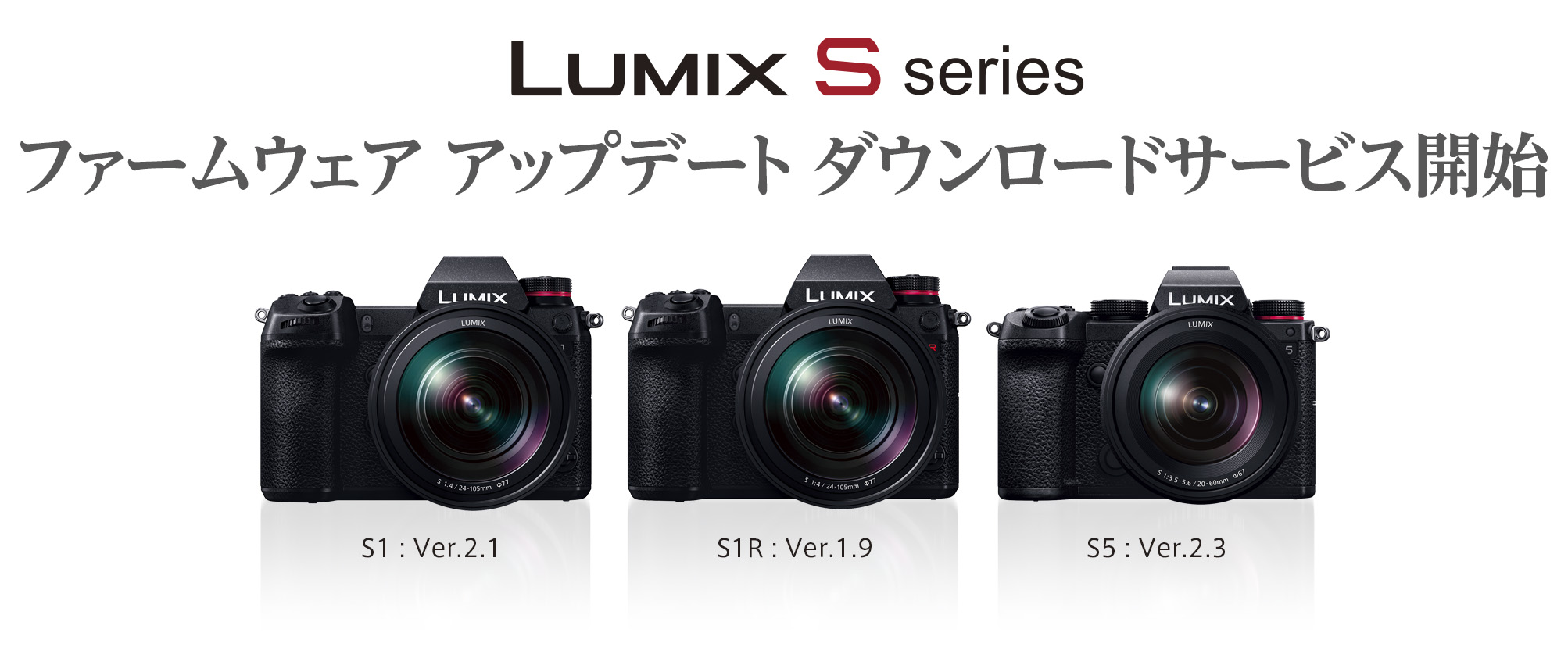 フルサイズミラーレス一眼カメラ LUMIX Sシリーズの動画性能強化