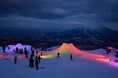 アジア初開催の「Swatch Nines Snow」にて特設コースのライトアップを実施