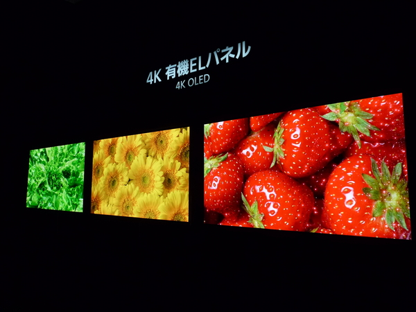 日本初公開の4K有機ELディスプレイ(OLED)*参考出品